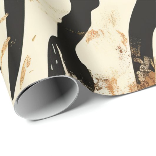 Boho Chic Tiger Print Design Geschenkpapier (Rolleneckpunkt)