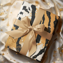 Boho Chic Tiger Print Design Geschenkpapier