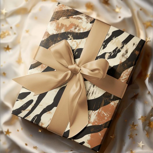 Boho Chic Tiger Print Design Geschenkpapier