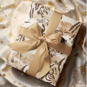 Boho Chic Tiger Print Design Geschenkpapier