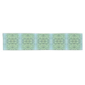 Boho Chic Tropical Aquamarine Kurzer Tischläufer (Horizontal)