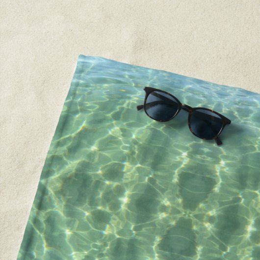 Boho Chic Tropical Aquamarine Strandtuch (Beispiel)