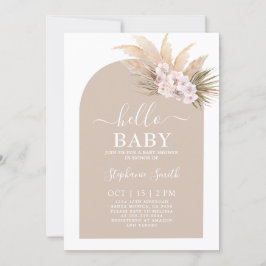 Boho Chic Tropical Baby Shower Girl Einladung