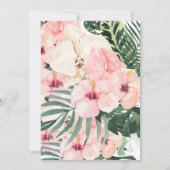 Boho Chic Tropical Bridal Dusche INeritation Einladung (Rückseite)