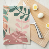 Boho Chic Tropical Monstera Pflanze Küchentücher (Viertel Falte)