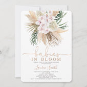 Boho chic Twins Baby Dusche Einladung (Vorderseite)