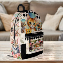 Boho-Chic-Verrückte-Katzen-Dame
