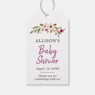 Boho Chic Vintag Floral Baby Shower Geschenktasten Geschenkanhänger