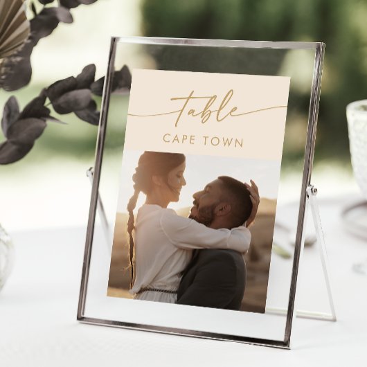 Boho Chic Vintag Gold Foto Tischnummern