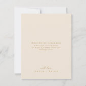 Boho Chic Vintag Gold Wedding Foto Collage Dankeskarte (Rückseite)