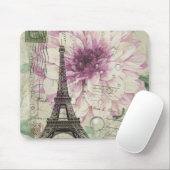 Boho Chic Vintag Paris Eiffel Tower Mousepad (Mit Mouse)