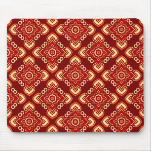 Boho-Chic Vintage-Blumenmuster Mousepad