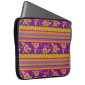Boho Chic Violet Mustard Yellow Floral Muster Laptopschutzhülle (Vorne Rechts)
