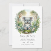 Boho-Chic-Wald-Koala-Baby-Party Save The Date (Vorderseite)