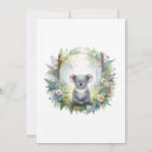 Boho-Chic-Wald-Koala-Baby-Party Save The Date (Rückseite)