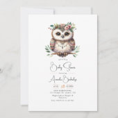 Boho Chic Waldtiere Baby Shower Einladung (Vorderseite)