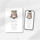 Boho Chic Waldtiere Baby Shower Einladung
