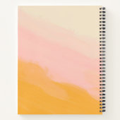 Boho Chic Wasserfarbe Rosa und Gelb Personalisiert Notizblock (Rückseite)