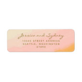 Boho Chic Wasserfarbe Rosa und Gelbe Hochzeit (Vorne)