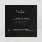 Boho Chic Watercolor Art Deco Quadratische Visitenkarte (Rückseite)