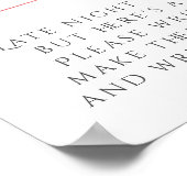 Boho Chic Watercolor Babydusche Spätabendwascher Poster (Ecke)