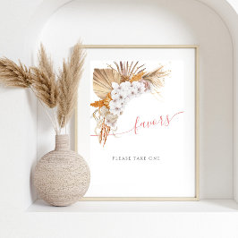 Boho Chic Watercolor Blumenbaby Duschfavoriten Poster