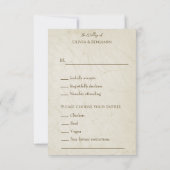 Boho Chic Watercolor Blumenkuh Skull Hochzeit RSVP Karte (Rückseite)