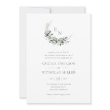 Boho Chic Watercolor Eucalyptus Wedding