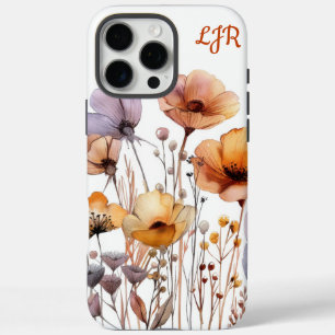 Boho Chic Watercolor Floral iPhone 16 Pro Max Hülle