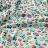 Boho Chic Watercolor Gemstones Stoff