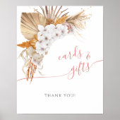 Boho Chic Watercolor Kinderduschkarten & Geschenke Poster (Vorne)