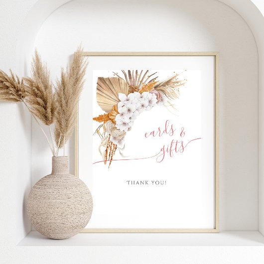 Boho Chic Watercolor Kinderduschkarten & Geschenke Poster