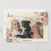 Boho Chic Watercolor Photo Save the Date Card (Rückseite)