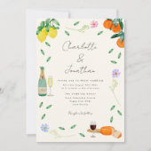 Boho Chic Watercolor Rustikale Sommerhochzeit Einladung (Vorderseite)