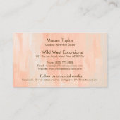 Boho Chic Watercolor Tribal Floral Cow Skull Visitenkarte (Rückseite)