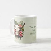 Boho Chic Watercolor Tropischer Kuhschädel Kaffeetasse (Vorderseite Links)