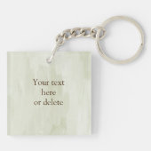 Boho Chic Watercolor Tropischer Kuhschädel Schlüsselanhänger (Rückseite)