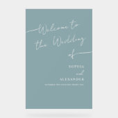 Boho Chic Wedding Acrylic Sign Willkommen. Acrylschild (Vorderseite)