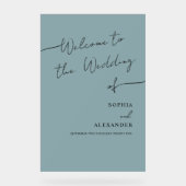 Boho Chic Wedding Acrylic Sign Willkommen. Acrylschild (Vorderseite)