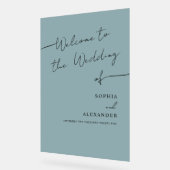 Boho Chic Wedding Acrylic Sign Willkommen. Acrylschild (Winkel)