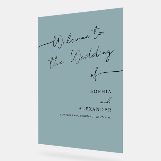 Boho Chic Wedding Acrylic Sign Willkommen. Acrylschild (Winkel)