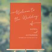 Boho Chic Wedding Acrylic Sign Willkommen. Acrylschild (Neutral)