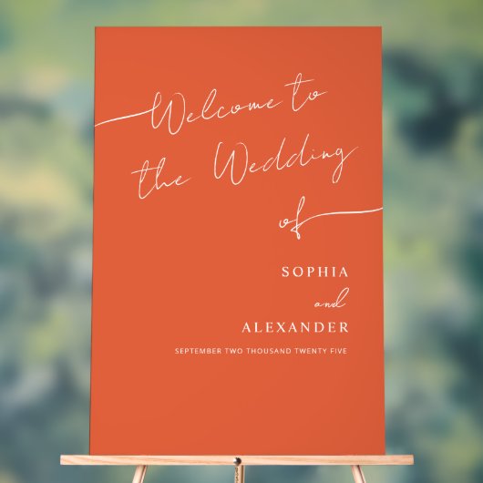 Boho Chic Wedding Acrylic Sign Willkommen. Acrylschild (Neutral)