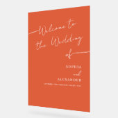 Boho Chic Wedding Acrylic Sign Willkommen. Acrylschild (Winkel)