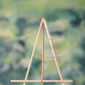 Boho Chic Wedding Acrylic Sign Willkommen. Acrylschild (Neutral)