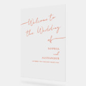 Boho Chic Wedding Acrylic Sign Willkommen. Acrylschild (Winkel)