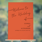 Boho Chic Wedding Acrylic Sign Willkommen. Acrylschild (Neutral)