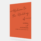 Boho Chic Wedding Acrylic Sign Willkommen. Acrylschild (Winkel)