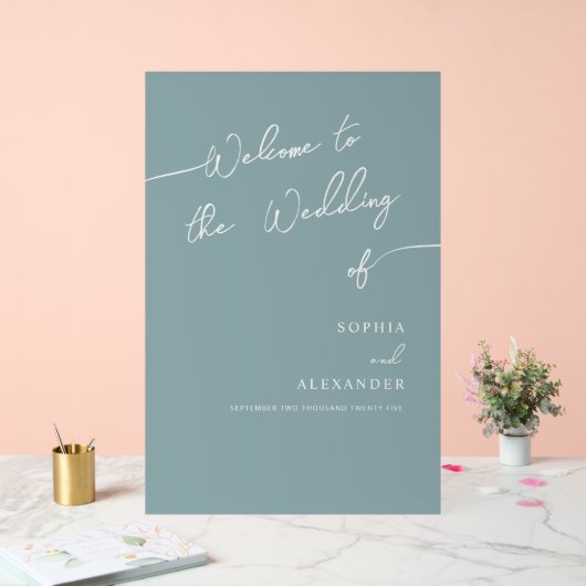 Boho Chic Wedding Acrylic Sign Willkommen. Acrylschild (Hochzeit)