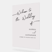 Boho Chic Wedding Acrylic Sign Willkommen. Acrylschild (Winkel)